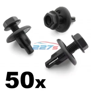 50x 8mm Screw Fit Engine Undertray & Radiator Shield Clips- Honda 91516-SK7-013