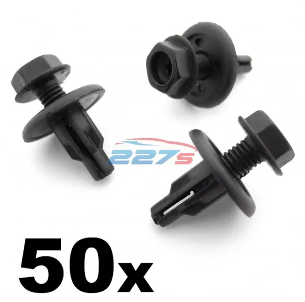50x 8mm Screw Fit Engine Undertray & Radiator Shield Clips- Honda 91516-SK7-013