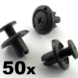 50x 8mm Screw Fit Honda Wheel Arch Lining / Splashguard & Bumper Clips Scrivets