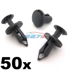 50x 8mm Long Dark Grey Trim Clips- Perfect for VW T4 & T5 Carpet & Van Linings
