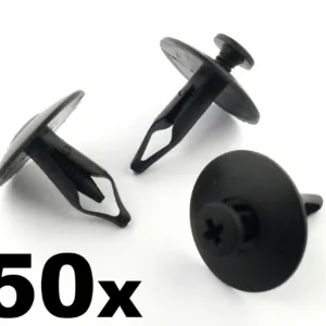 50x Ford Bumper, Grille & Radiator Cover Plastic Trim Clips- 6mm Hole, Scrivet