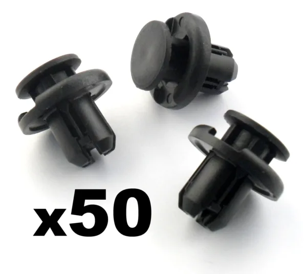 50x 10mm Push Fit Honda Bumper Grille & Engine Under Tray Trim Panel Clips