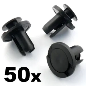 50x 10mm Push Fit Honda Bumper, Grille & Engine Under Tray Trim Panel Clips