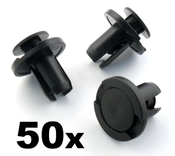 50x 10mm Push Fit Honda Bumper, Grille & Engine Under Tray Trim Panel Clips