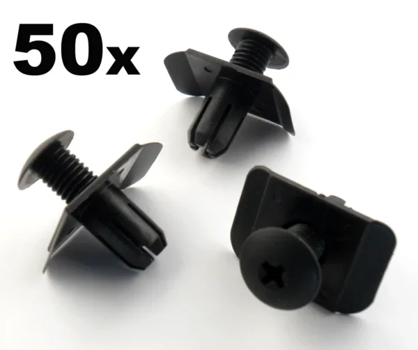 50x Mazda Front & Rear Plastic Bumper Retainer & Fastener Trim Clips
