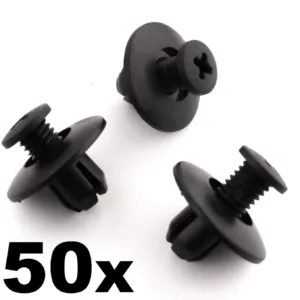 50x Honda Plastic Trim Clips, 8mm for Wheel Arch Linings, Cowl & Other Trims