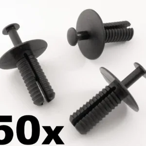 50x Vauxhall Bumper & Splash Guard Plastic Rivet Body Panel Retaining Trim Clips