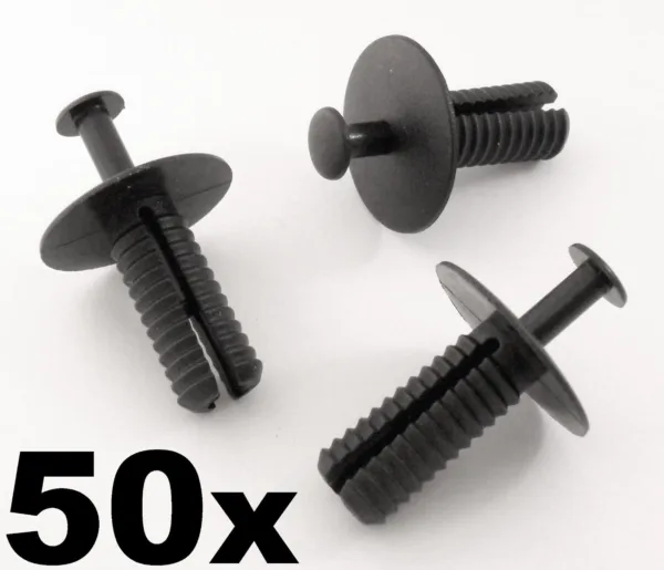 50x Vauxhall Bumper & Splash Guard Plastic Rivet Body Panel Retaining Trim Clips