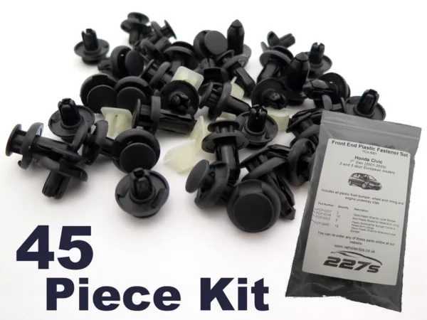 Honda Civic Mk7 Plastic Trim Clip Kit- Front End Plastic Fastener Assortment Set