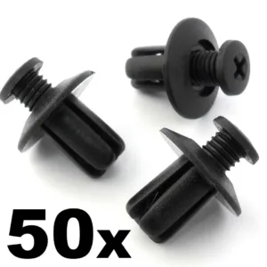 50x Mazda Plastic Trim Clips Scrivets- For wing & wheel arch linings mudguards