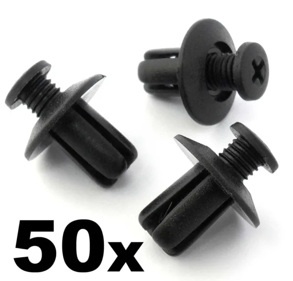 50x Mazda Plastic Trim Clips Scrivets- For wing & wheel arch linings mudguards