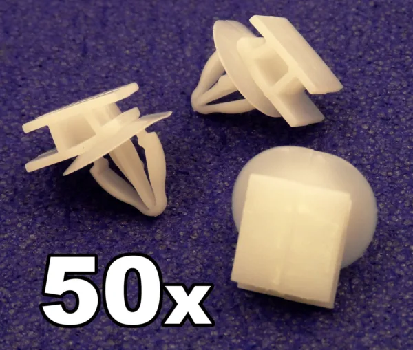 50x Volvo Sideskirt, Sill Cover & Body Moulding Plastic Trim Fastener Clips