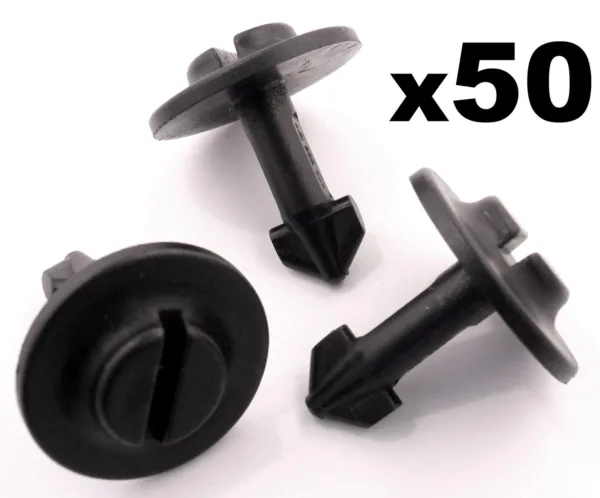 50x Audi Plastic Twist Bolt Clip Pin- Engine Undertray Splashshield Arch Lining