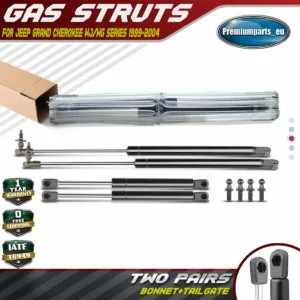 4x Bonnet+Tailgate Gas Struts for Jeep Grand Cherokee WJ WG 1999-2004 SUV