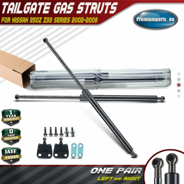 2x Rear Tailgate Gas Struts & Brackets for Nissan 350Z 2002-2008 Coupe Spoiler
