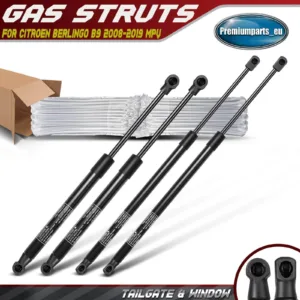 4x Gas Struts Rear Tailgate + Window for Citroen Berlingo B9 2008-2019 MPV New