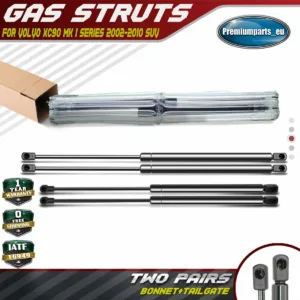 4x Tailgate Rear & Bonnet Hood Gas Struts For Volvo XC90 MK1 2002 2003-2010 SUV