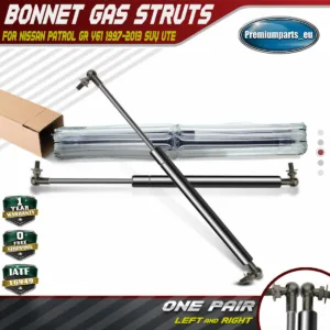 Set of 2 Bonnet Gas Struts for Nissan Patrol Y61 GU GR Ute Wagon 1997-2013