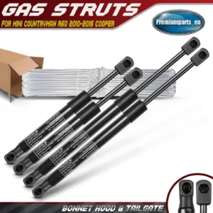 4x Gas Struts Bonnet Hood & Tailgate for Mini Countryman R60 2010-2016 Cooper