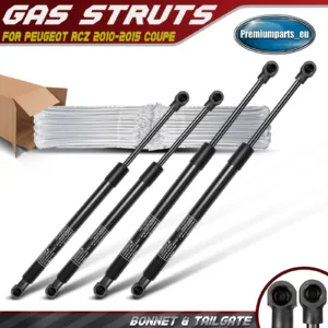 4x Gas Struts Bonnet Hood & Tailgate for Peugeot RCZ 2010-2015 792526 792527 New