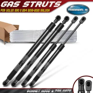 4x Gas Struts Bonnet Hood & Tailgate for Volvo S90 II 234 2016-2021 Saloon New