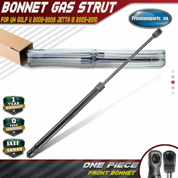 1X GAS STRUT FRONT BONNET HOOD FOR VW GOLF V 03-09 JETTA III 05-10 1K0823359A