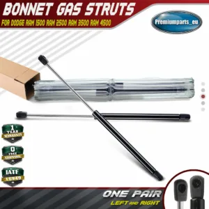 Set of 2 Bonnet Gas Struts Supports for Dodge Ram 1500 2500 3500 5500 2002-2010