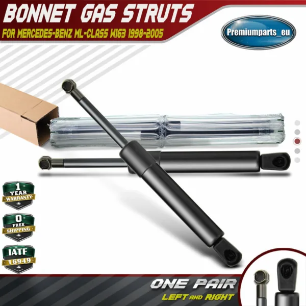 2x Bonnet Gas Struts for Mercedes Benz W163 ML230 ML270 ML320 ML350 ML430 98-05