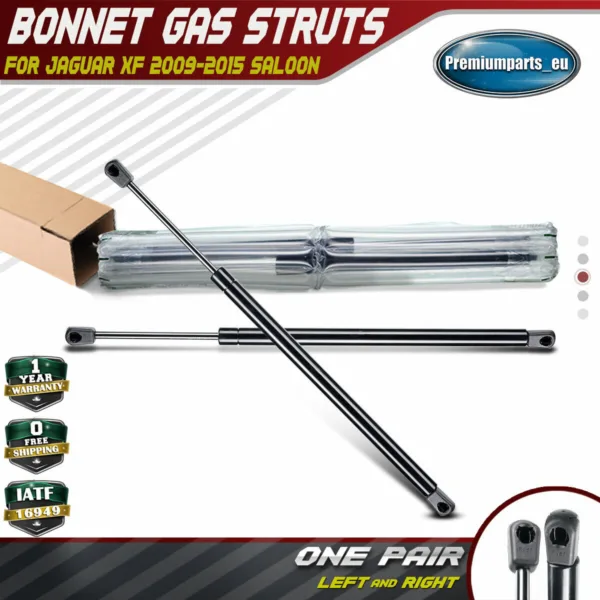 Set of 2 Hood Bonnet Gas Struts Springs Supports for Jaguar XF Saloon 2009-2015