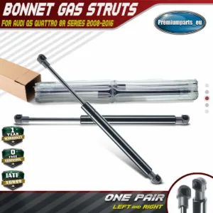 2x Bonnet Hood Gas Struts Lifter Supports for Audi Q5 8R 08-17 SUV 8R0823359A
