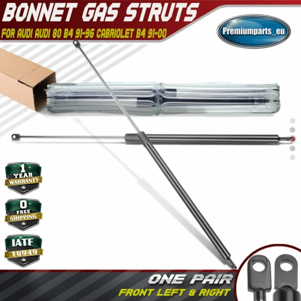 2x Gas Struts Front Bonnet Hood for Audi Audi 80 B4 91-96 Cabriolet B4 91-00