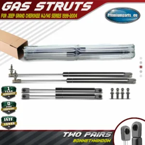 4x Bonnet & Rear Window Gas Struts for Jeep Grand Cherokee WJ WG 1999-2004 SUV