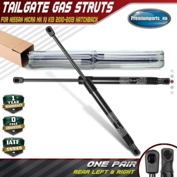 2x Rear Tailgate Boot Gas Struts for Nissan Micra MK4 K13 2010-2013 904501HB0A