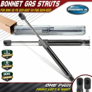 2x Gas Struts Front Bonnet Hood for BMW X3 F2 11-17 X4 F26 14-17 51237210727