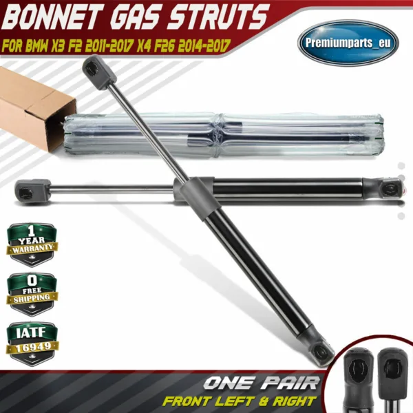 2x Gas Struts Front Bonnet Hood for BMW X3 F2 11-17 X4 F26 14-17 51237210727