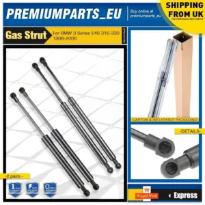 4x Tailgate+Bonnet Gas Struts for BMW 3 Series E46 316-330 1998-2007 Convertible