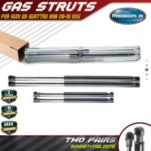 4x Gas Struts for Audi Q5 Quattro 8R 2008-2016 Bonnet&Tailgate w/ power liftgate