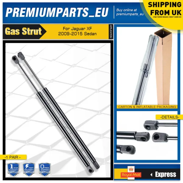 Set of 2 Bonnet Hood Gas Struts Springs Supports for Jaguar XF 2009-2015 Sedan