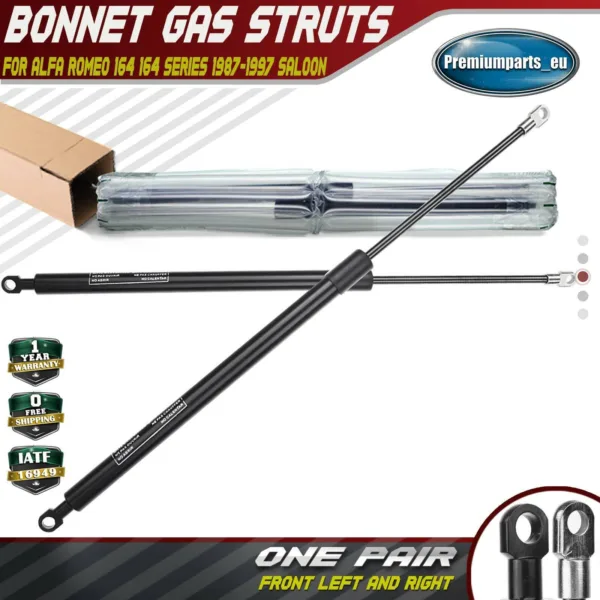 2x Front Bonnet Hood Gas Struts Lift Supports for Alfa Romeo 164 164 1987-1997