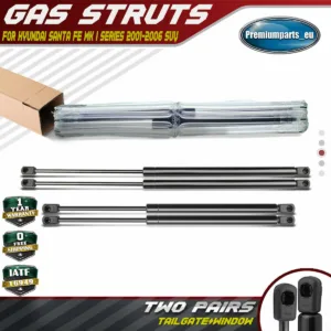 4x Tailgate Trunk & Rear Window Gas Struts for Hyundai Santa Fe MK1 01-2006 SUV