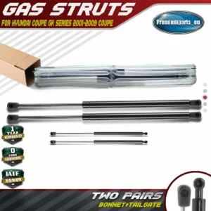 4x Bonnet & Tailgate Gas Struts for Hyundai Coupe GK Front 2001-2009 811612C000