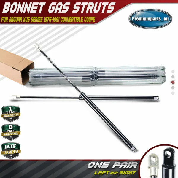 2x Bonnet Hood Gas Struts Springs for Jaguar XJSC 1976-1991 Convertible BD48027