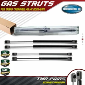 4x Bonnet & Rear Window Gas Struts for Jeep Grand Cherokee WH WK 2005-2010 SUV