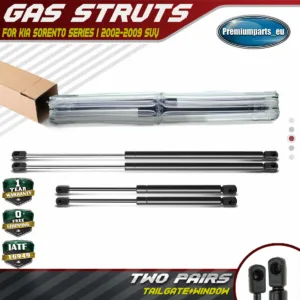 4x Tailgate & Rear Window Gas Struts for Kia Sorento 02-09 81771-3E010 87170-3E0