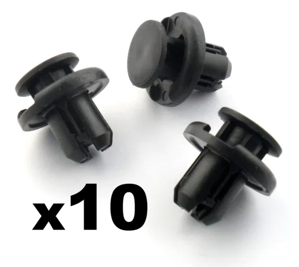 10x 10mm Push Fit Honda Bumper Grille & Engine Under Tray Trim Panel Clips