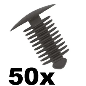 50x Fir Tree Spruce or Button Plastic Trim Panel Clips- 9-10mm Hole- 18mm Head