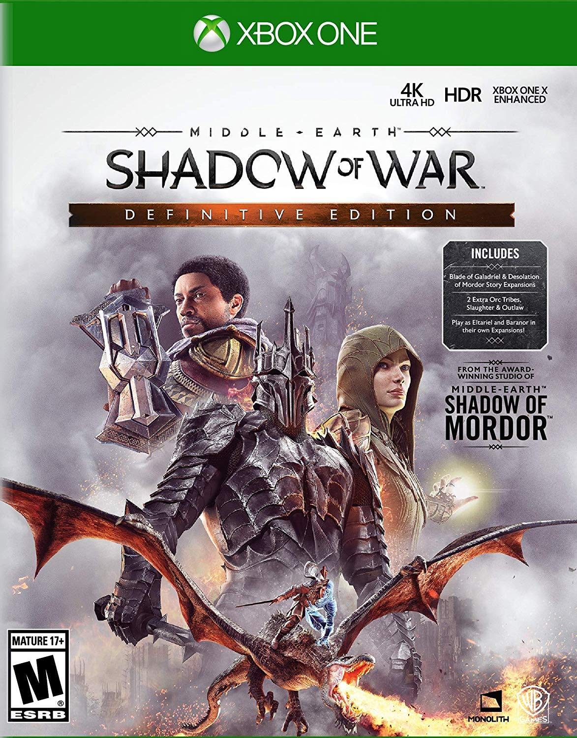 Xbox One : Middle - Earth: Shadow Of War Includes F VideoGames Pre-Owned