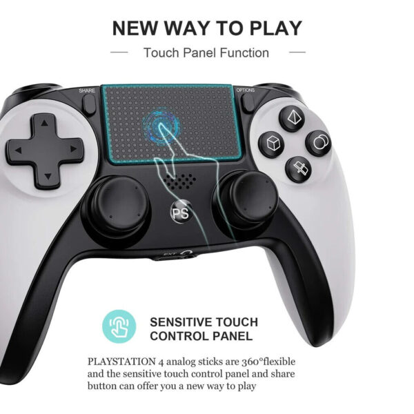 Wireless Gamepad Game Controller For PS4 P4 PC Dual Vibrat Touch Joypad Six-axis - Image 2