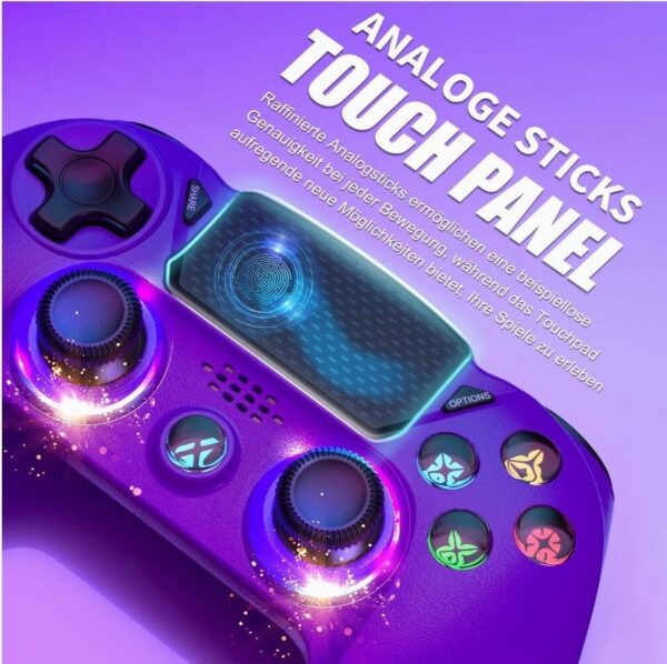 Wireless Controller For PS4 PlayStation Game Pad Purple - Image 3