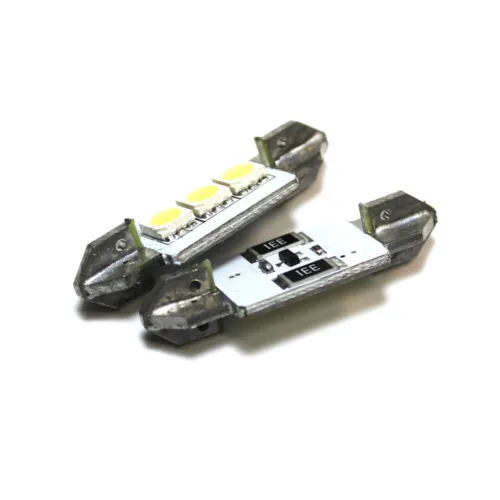 2x Mercedes C-Class S203 Bright Xenon White 3SMD LED Canbus Number Plate Bulbs